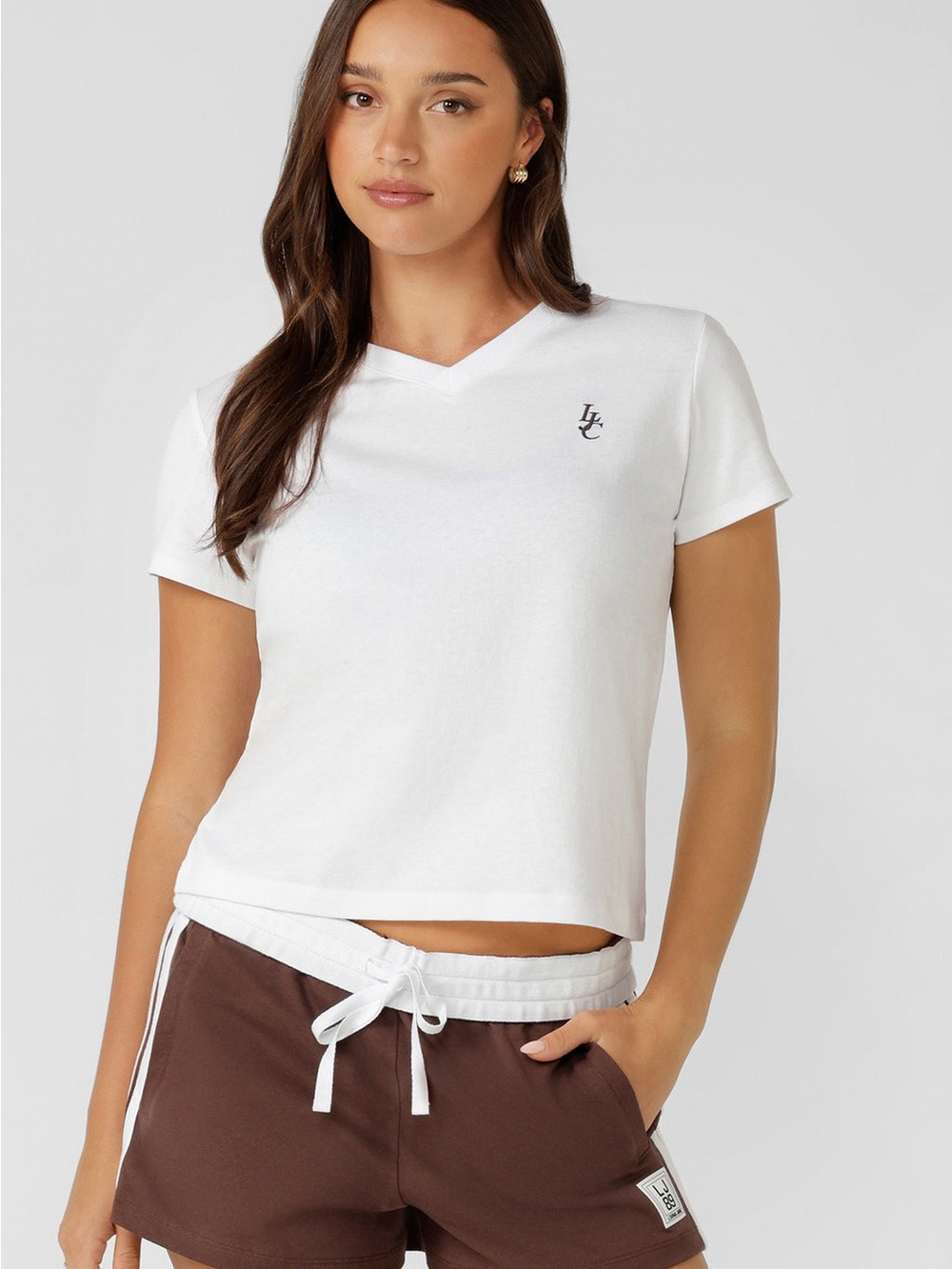 Lorna Jane V-Neck Slim T-Shirt Size S